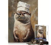 Puzzle de 1000 pièces Portrait de Chef Loutre pour Adultes stimule la mémoire,se détend et s’évade grâce à sa découpe de qualité Un (38x52cm)