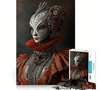 Puzzle de 1000 pièces Portrait de Femme Steampunk pour Adolescents, Jouet cognitif, Plaisir Lent, Bords de qualité supérieure, Cadeau du Père Noël 50x75cm