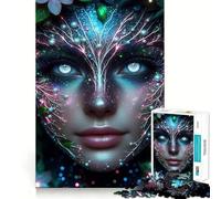 Puzzle de 1000 pièces Portrait de forêt Mystique pour Adultes, Jeu de réflexion et de Concentration, Divertissement Silencieux, Bords serrés, Cadeau du Père Noël (38x26cm)