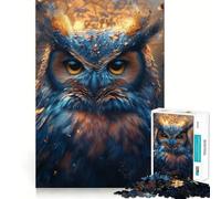 Puzzle de 1000 pièces Portrait de Hibou Mystique pour Adolescents Développement de la mémoire Assemblage sans Stress Cadeau touchant (38x26cm)
