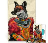 Puzzle de 1000 pièces Portrait de Loup chaman pour Adolescents, Jeu de logique, léger et Relaxant, découpe précise, Cadeau Classique 38x52cm