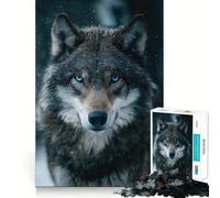 Puzzle de 1000 pièces Portrait de Loup pour Adolescents Stimulation Cognitive Jeu Amusant Emboîtement sûr Pas de pièces Qui se détachent Une façon captivante de Passer Le Temps (38x52cm)
