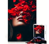 Puzzle de 1000 pièces Portrait de pétales de Rose pour Adolescents améliore la mémoire, détente et Finitions impeccables Cadeau élégant (50x75cm)