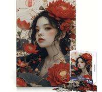 Puzzle de 1000 pièces Portrait de pétales pour Adolescents, améliore la mémoire, détend l'esprit, Cadeau créatif aux Bords Nets (38x26cm)