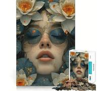 Puzzle de 1000 pièces Portrait de pétales pour Adolescents Améliore la mémoire Loisirs faciles Découpe Ferme Décoration Murale (50x75cm)