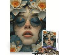 Puzzle de 1000 pièces Portrait de pétales pour Adolescents Améliore la mémoire Loisirs faciles Découpe Ferme Décoration Murale (50x75cm)
