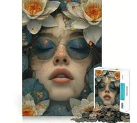 Puzzle de 1000 pièces Portrait de pétales pour Adultes, Jeu de réflexion et de détente, Design à Assembler, Collection d'art (38x26cm)