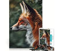 Puzzle de 1000 pièces Portrait de Renard Roux pour Adolescents stimule la mémoire, détente et créativité Coupe Premium Cadeau d'anniversaire Surprise (38x26cm)