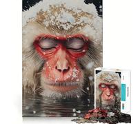 Puzzle de 1000 pièces Portrait de Singe des neiges pour Adolescents, idéal pour stimuler la mémoire, se détendre en Douceur, découpe de qualité supérieure, Surprise d'anniversaire (38x26cm)