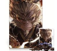 Puzzle de 1000 pièces « Portrait de Wukong dans la mythologie Noire » pour Adolescents Stimulation cérébrale, détente et Confort Découpe de qualité supérieure (38x52cm)