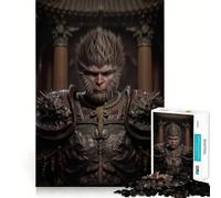 Puzzle de 1000 pièces Portrait de Wukong,Le Mythe Noir Découpe précise Jeu de réflexion Cadeau Facile à Jouer Idée Cadeau d'anniversaire Amusante (38x26cm)