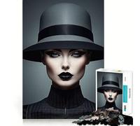 Puzzle de 1000 pièces Portrait d'élégance Mystique pour Adolescents, Think Toy, Objet de Collection aux Lignes épurées et Amusantes (50x75cm)