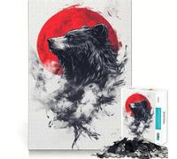 Puzzle de 1000 pièces Portrait d'ours tatoué pour Adolescents, idéal pour stimuler la mémoire, à Assembler à la Maison, Cadeau Parfait 50x75cm