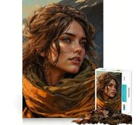 Puzzle de 1000 pièces Portrait d'une Fille de BD pour Adultes, Stimulant cérébral, Anti-Stress, décoration Murale (50x75cm)