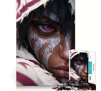 Puzzle de 1000 pièces Portrait Mystique avec Maquillage pour Adultes, 1000 pièces, Jeu de logique Solide, Jeu apaisant, Bords Nets, Cadeau Artistique (38x52cm)
