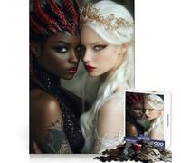 Puzzle de 1000 pièces Portraits d'anges et de démons pour Adolescents, Exercice Mental, Distraction Douce, découpe précise, Cadeau de Noël (38x26cm)