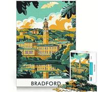 Puzzle de 1000 pièces Poster du Paysage Urbain de Bradford Jeu de réflexion Amusant et précis Idéal pour Un Moment de détente Cadeau de Noël apaisant (50x75cm)