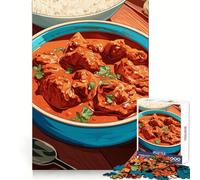 Puzzle de 1000 pièces Poulet Tikka Masala avec Riz pour Adultes,1000 pièces,découpe Nette,idéal pour Un Cadeau Parfait (50x75cm)