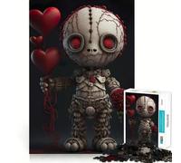 Puzzle de 1000 pièces Poupée vaudou pour la Saint-Valentin - Jeu de Construction Focus - Assemblage sûr et précis - Jouet de Divertissement d'intérieur pour Les fêtes (38x26cm)