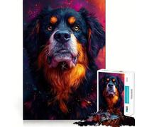 Puzzle de 1000 pièces pour adolescent, portrait d'un bouvier bernois, bords précis, puzzle délicat, jeu amusant pour des heures confortables, décoration de Noël (50 x 75 cm)