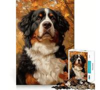 Puzzle de 1000 pièces pour adolescent, portrait d'un chien de montagne bernois, coupe nette, décoration, jouet d'entraînement du cerveau, jeu de paix, plaisir de jeu, 38 x 52 cm
