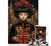 Puzzle de 1000 pièces pour Adolescentes avec Cadeaux sur Le thème d'une Ville d'hiver Décoration idéale pour la Maison Cadeau Parfait pour se détendre et relever Un défi éducatif Dimensions 38x52cm