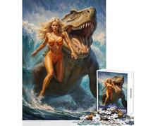 Puzzle de 1000 pièces pour Adolescentes avec des Dinosaures et des Monstres à Monter soi-même Un pour se détendre et stimuler Son Intellect Dimensions 38x52cm