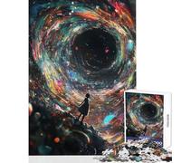 Puzzle de 1000 pièces pour Adolescentes Face à Un Trou Noir Jeu Relaxant Cadeau d'anniversaire Jouet éducatif Aide à exercer Le Cerveau (38x26cm)
