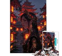 Puzzle de 1000 pièces pour Adolescentes : Jeune Fille Asiatique en Tenue Traditionnelle Un défi Difficile à relever pour Toute la Famille Jeu Amusant à partir de 14 Ans : 50x75cm