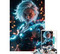 Puzzle de 1000 pièces pour Adolescentes Super Powered Girl Activités Amusantes à la Maison Décoration Parfaite Jeux relaxants pour Les 14 Ans et Plus (38x52cm)