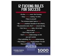 Puzzle De 1000 Pièces pour Adolescents 12 Rules for Success Puzzles pour Adultes, Jeux De Détente, Assemblage De Motifs, Activités Amusantes À La Maison, 70x50cm/1000pcs