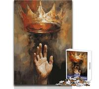 Puzzle de 1000 pièces pour Adolescents:« À la conquête de la royauté (Couronne et Main), Un Jeu de défi Unique, Un Cadeau Original pour Femmes, Une œuvre d'art Dimensions:38 x 26cm.