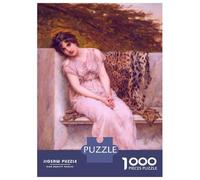 Puzzle De 1000 Pièces pour Adolescents A Lady with Leopard Skin Puzzles pour Adultes, Jeu De Réflexion, Cadeau D'assemblage De Motifs pour Les Amis Et La Famille 70x50cm/1000pcs