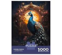 Puzzle De 1000 Pièces pour Adolescents A Peacock in Moonlight Puzzles pour Adultes, Jeu Familial Difficile, Défi Idéal comme Cadeau 70x50cm/1000pcs