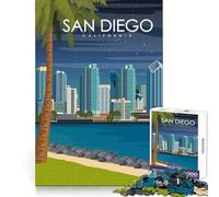 Puzzle de 1000 pièces pour Adolescents à San Diego,Californie Recall Power Serene Escape Precise Edges,Cadeau d'anniversaire (38x52cm)
