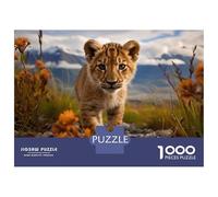 Puzzle De 1000 Pièces pour Adolescents A Young Lion Puzzle Anti-Stress, Décoration Murale pour Anniversaire, Noël 70x50cm/1000pcs