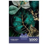 Puzzle De 1000 Pièces pour Adolescents Abstract Botanic Gold Art Puzzle Adulte Casse-tête Jeu D'analyse Et De Logique Cadeau d'anniversaire, Cadeaux, 52x38cm/1000pcs