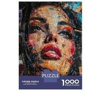 Puzzle De 1000 Pièces pour Adolescents Abstract Collage Art Print Puzzle Anti-Stress, Décoration Murale pour Anniversaire, Noël 52x38cm/1000pcs
