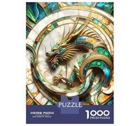 Puzzle De 1000 Pièces pour Adolescents Abstract Japanese Dragon Casse-têtes pour Adultes - Jeu De Réflexion, Analyse Et Logique - Stimule Le Cerveau 52x38cm/1000pcs