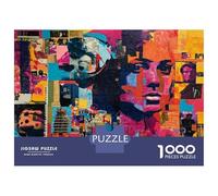 Puzzle De 1000 Pièces pour Adolescents Abstract Pop Art Collage Puzzles pour Adultes Jeux Relaxants Découpe De Précision Cadeaux De Noël Et d'anniversaire 52x38cm/1000pcs