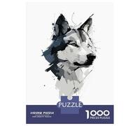 Puzzle De 1000 Pièces pour Adolescents Abstract Wolf Vector Portrait in Watercolor Style Casse-tête pour Adultes - Jeu De Réflexion - Décoration Parfaite - Difficile Et Stimulant 70x50cm/1000pcs