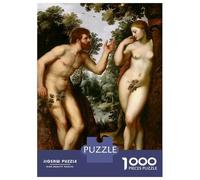 Puzzle De 1000 Pièces pour Adolescents Adam and Eve Rubens Puzzle pour Adultes Jeux Relaxants Découpe De Précision Difficile Et Stimulant 52x38cm/1000pcs