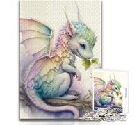 Puzzle de 1000 pièces pour Adolescents, Adorable Petit Dragon, Jeu éducatif, défi Stimulant, Cadeau de Noël Secret, Dimensions : 50x75cm