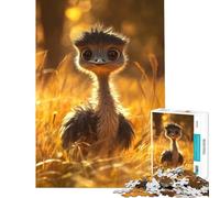 Puzzle de 1000 pièces pour Adolescents Adorable Poussin d'autruche Jeu éducatif et intellectuel Une véritable œuvre d'art (Dimensions 38x52cm)