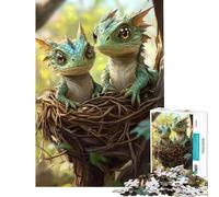 Puzzle de 1000 pièces pour Adolescents adorables bébés Dragons dans Leur nid Idéal pour Un Anniversaire Noël ou Tout Simplement pour Un Jeu éducatif Amusant et Humoristique à partir de 14 Ans 50x75cm