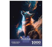 Puzzle De 1000 Pièces pour Adolescents Adoring Fox in Space Puzzles pour Adultes - Jeu De Réflexion Difficile Et Stimulant À Compléter 70x50cm/1000pcs