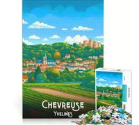 Puzzle de 1000 pièces pour Adolescents, Affiche Chevreuse Yvelines, Jeu éducatif, décoration Parfaite, liste de souhaits avec Le Père Noël 50x75cm
