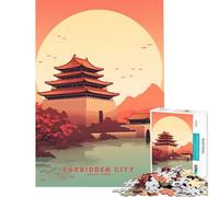 Puzzle de 1000 pièces pour Adolescents Affiche de la Cité Interdite Jeu intellectuel Jeu Impossible décoration Parfaite Cadeau pour Femmes et Hommes (Taille 50x75cm)