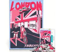 Puzzle de 1000 pièces pour Adolescents, Affiche de Londres Shoreditch, Jeux éducatifs, activités Amusantes à la Maison, Collection d'artistes, Beaux-Arts 38x52cm