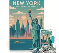 Puzzle de 1000 pièces pour Adolescents, Affiche de New York, Jouet Anti-Stress, décoration intérieure, Collection d'artistes, Beaux-Arts 50x75cm